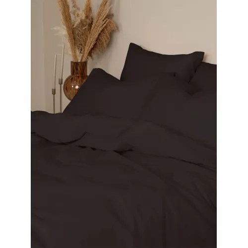 Σετ Σεντόνια Cotton Feelings 111 Black Μονό (165x270)