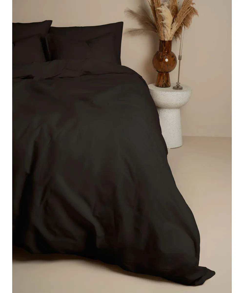 Σετ Σεντόνια Cotton Feelings 111 Black Μονό με λάστιχο(105x205 30)