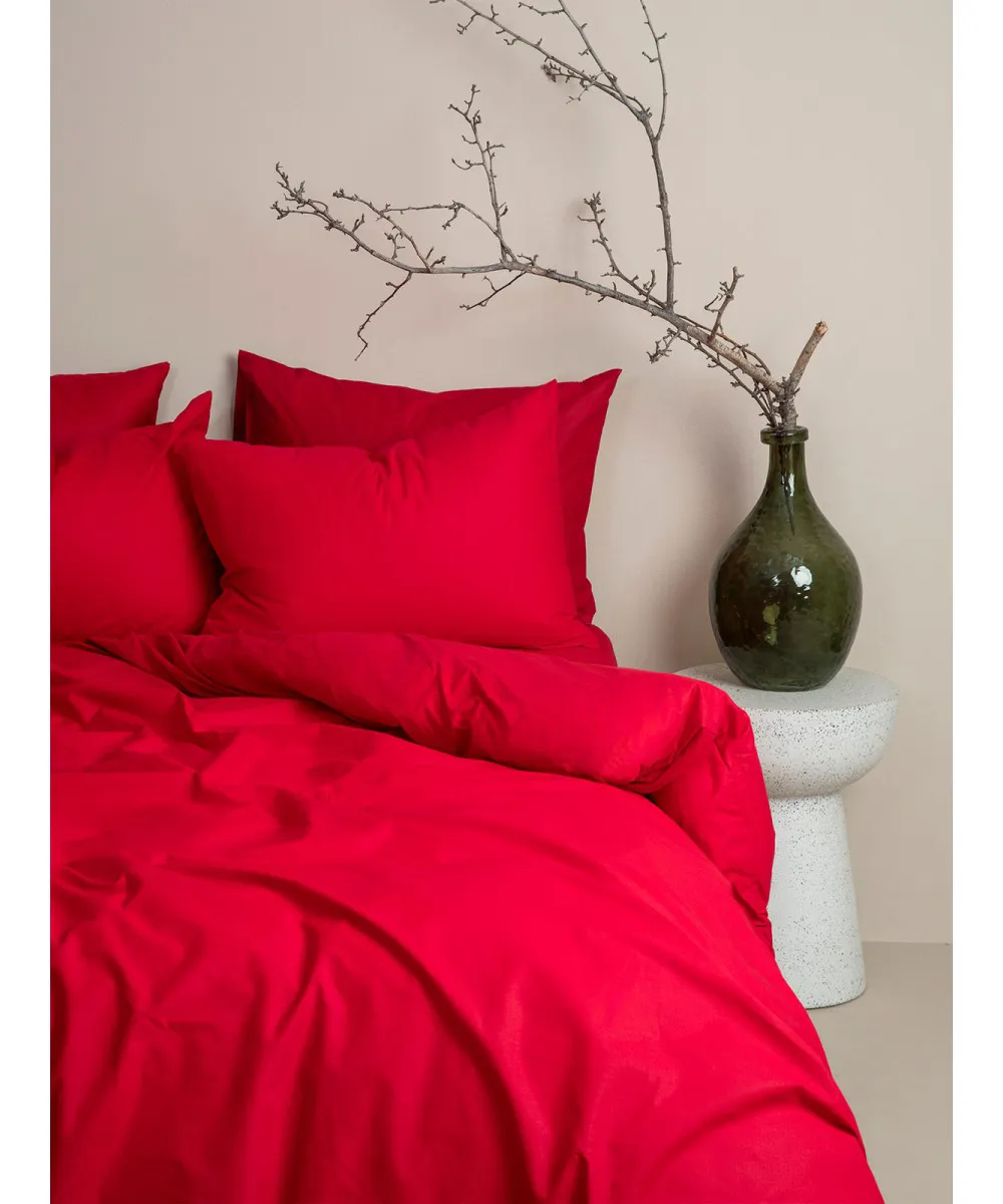 Σετ Σεντόνια Cotton Feelings 113 Red Μονό (165x270)