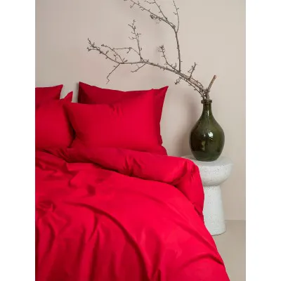 Σετ Σεντόνια Cotton Feelings 113 Red Μονό (165x270)