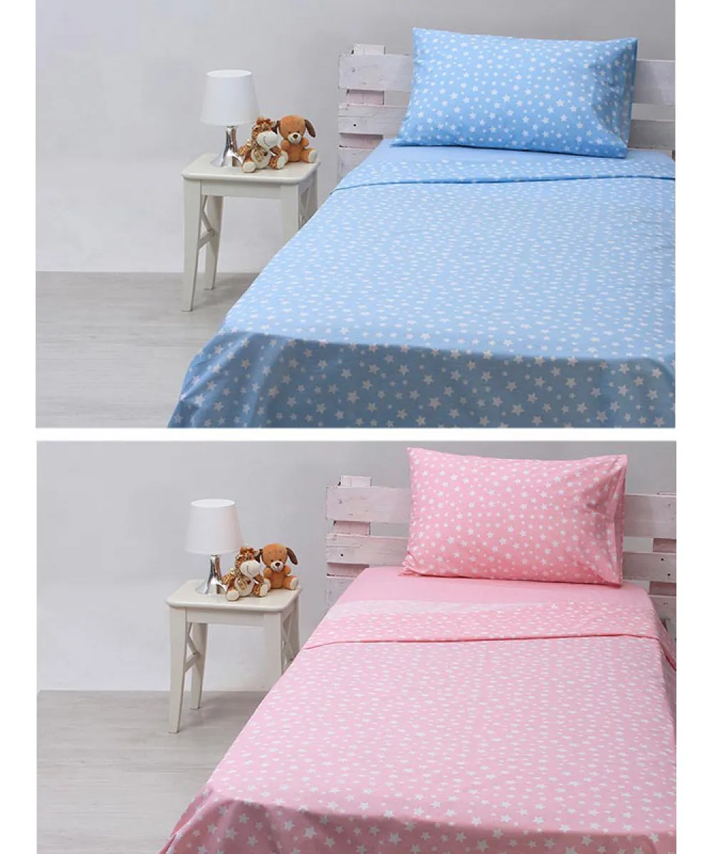 Σετ Σεντόνια cotton feelings 22 blue Μονό (165x270)