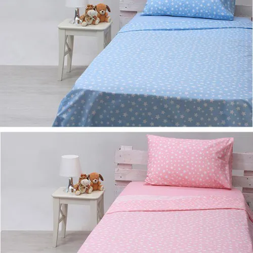 Σετ Σεντόνια cotton feelings 22 blue Μονό (165x270)