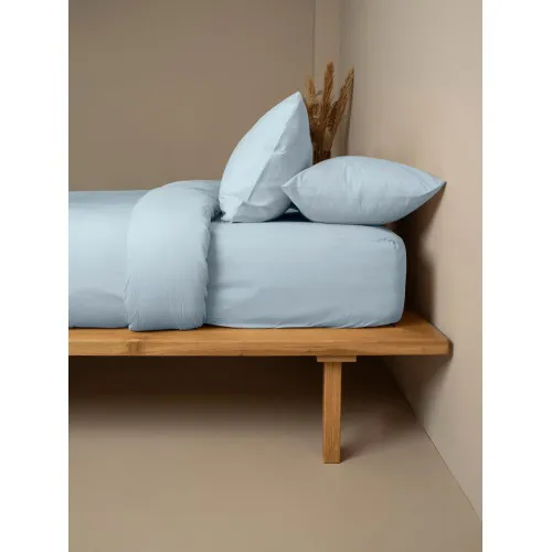 Σετ Σεντόνια Cotton Feelings 103 Light Blue Μονό με λάστιχο(105x205 30)
