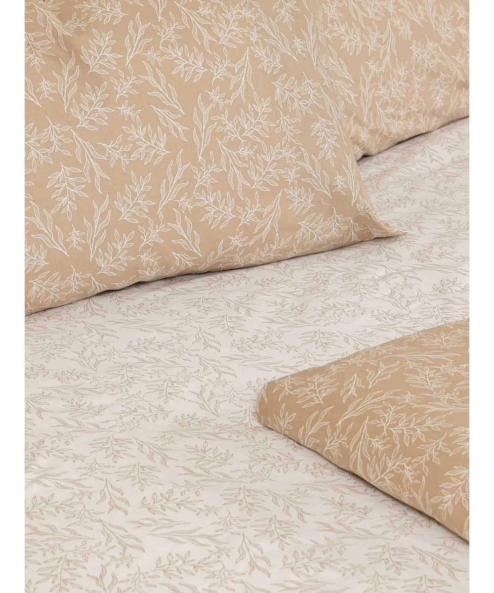 Σετ Σεντόνια Cotton Feelings 2052 Beige Διπλό (200x270)