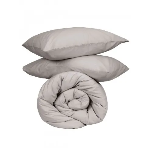 Σετ Σεντόνια Cotton Feelings 106 Light Grey Διπλό με λάστιχο (150x205 30)