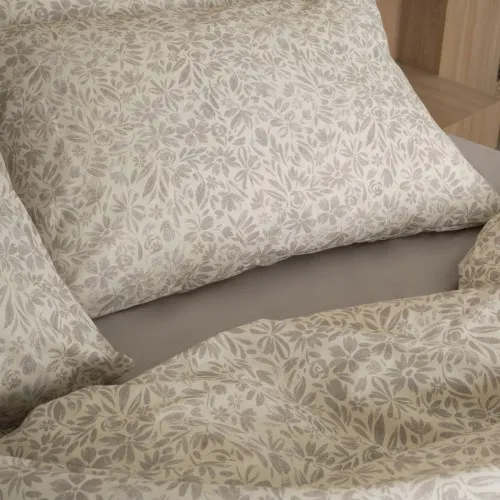 Σετ Σεντόνια Cotton Feelings 2070 Beige Διπλό με λάστιχο (150x205 30)