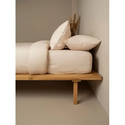 Σετ Σεντόνια Cotton Feelings 109 Sand Διπλό με λάστιχο (150x205 30)