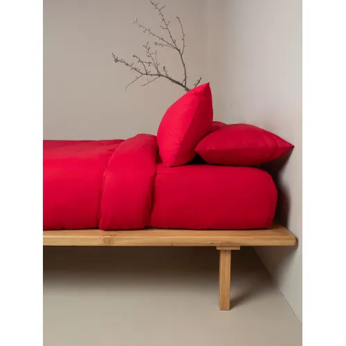 Σετ Σεντόνια Cotton Feelings 113 Red Διπλό (200x270)