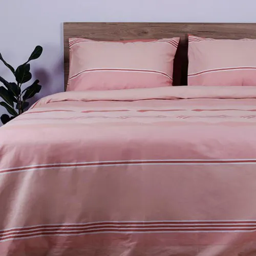 Σετ Σεντόνια Cotton Feelings 2034 Pink Διπλό (200x270)
