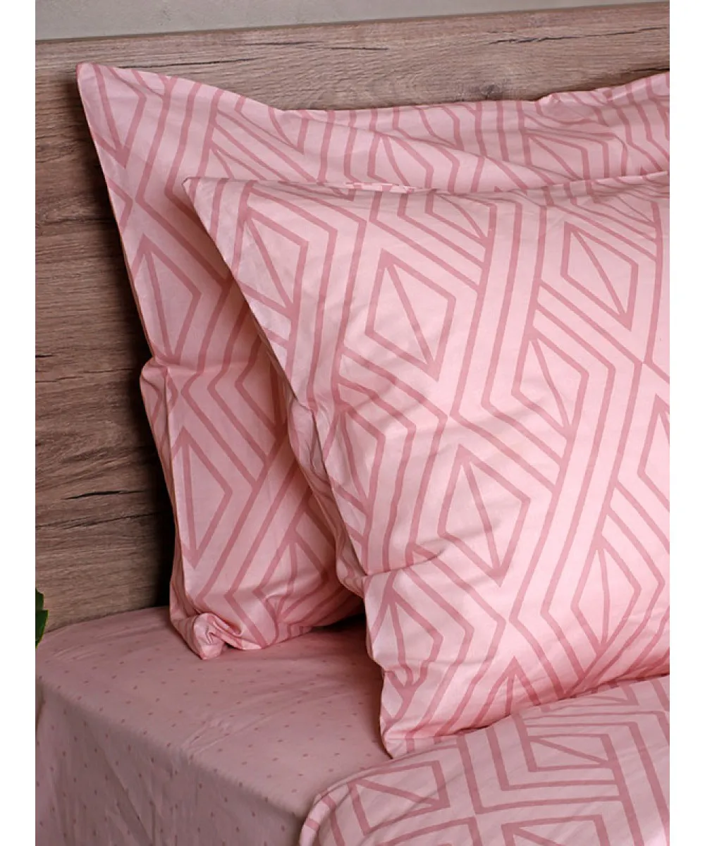 Σετ Σεντόνια Cotton Feelings 2042 Pink Διπλό (200x270)