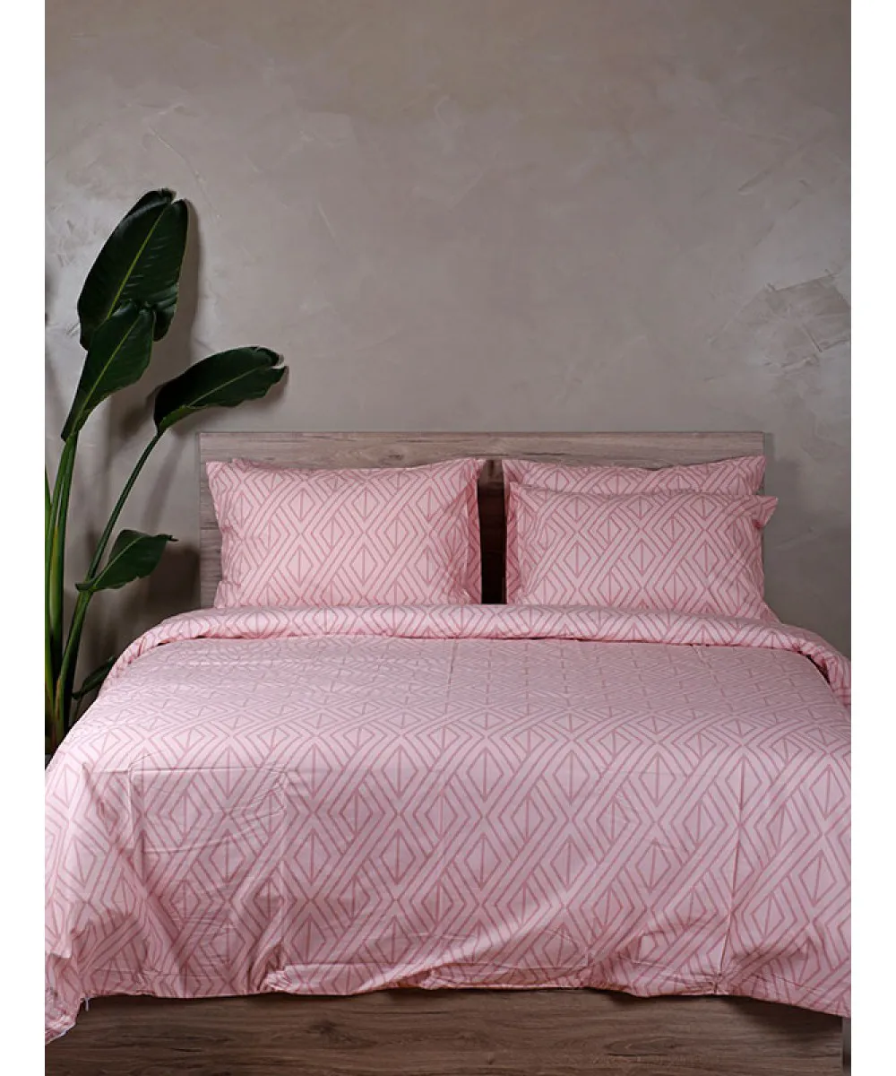 Σετ Σεντόνια Cotton Feelings 2042 Pink Διπλό (200x270)