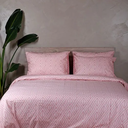 Σετ Σεντόνια Cotton Feelings 2042 Pink Διπλό (200x270)