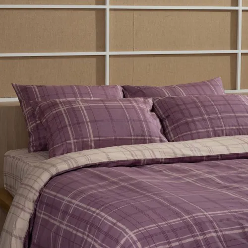 Σετ Σεντόνια Cotton Feelings 2066 Mauve Υπέρδιπλο με λάστιχο (170x205 30)