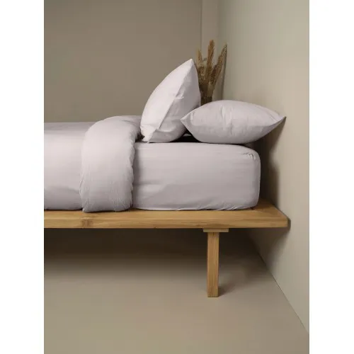 Σετ Σεντόνια Cotton Feelings 106 Light Grey Υπέρδιπλο με λάστιχο (170x205 30)
