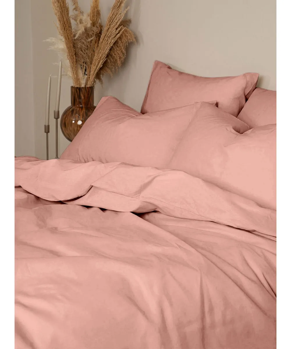 Σετ Σεντόνια Cotton Feelings 116 Light Pink Υπέρδιπλο με λάστιχο (170x205 30)
