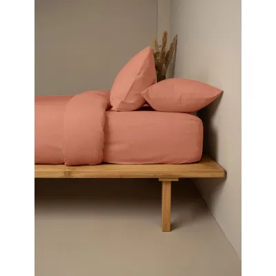 Σετ Σεντόνια Cotton Feelings 117 Peach Υπέρδιπλο με λάστιχο (170x205 30)