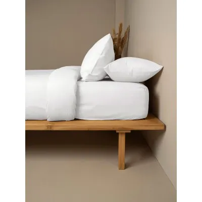 Σετ Σεντόνια Cotton Feelings 100 White Υπέρδιπλο με λάστιχο (170x205 30)