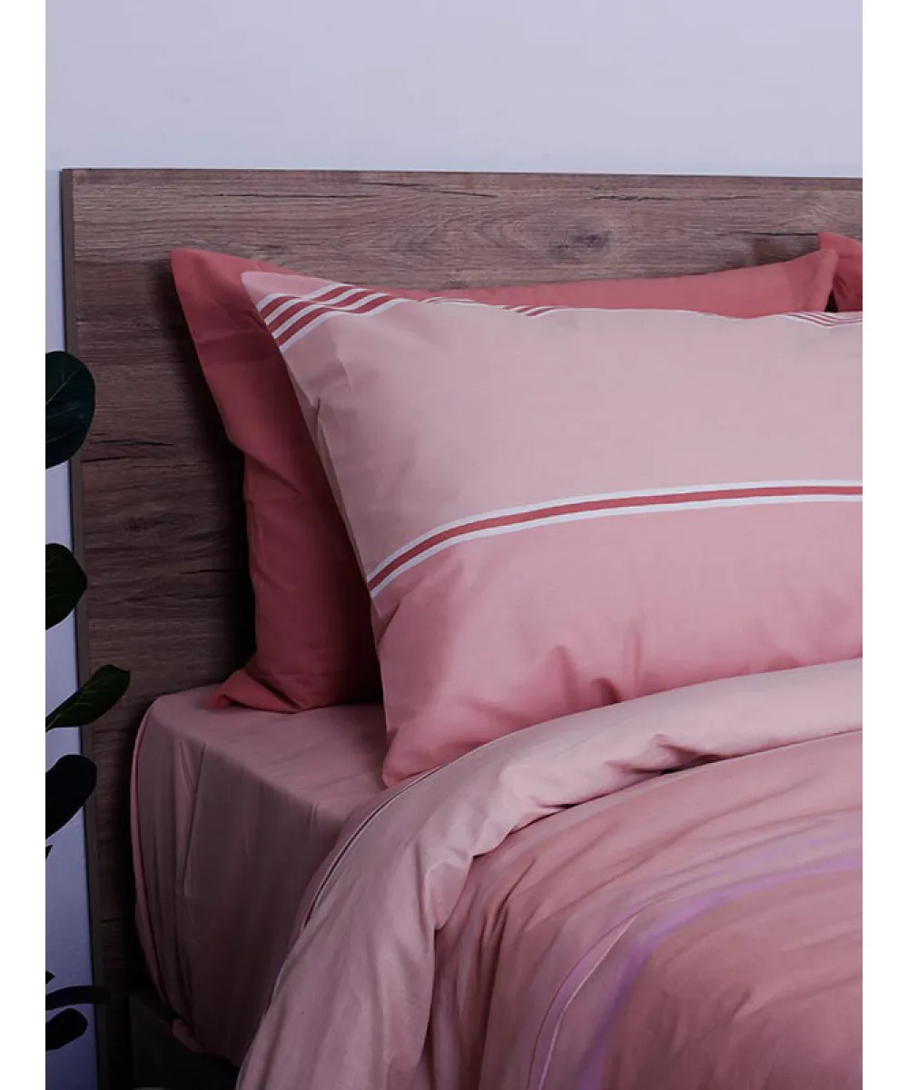 Σετ Σεντόνια Cotton Feelings 2034 Pink Υπέρδιπλο (235x270)