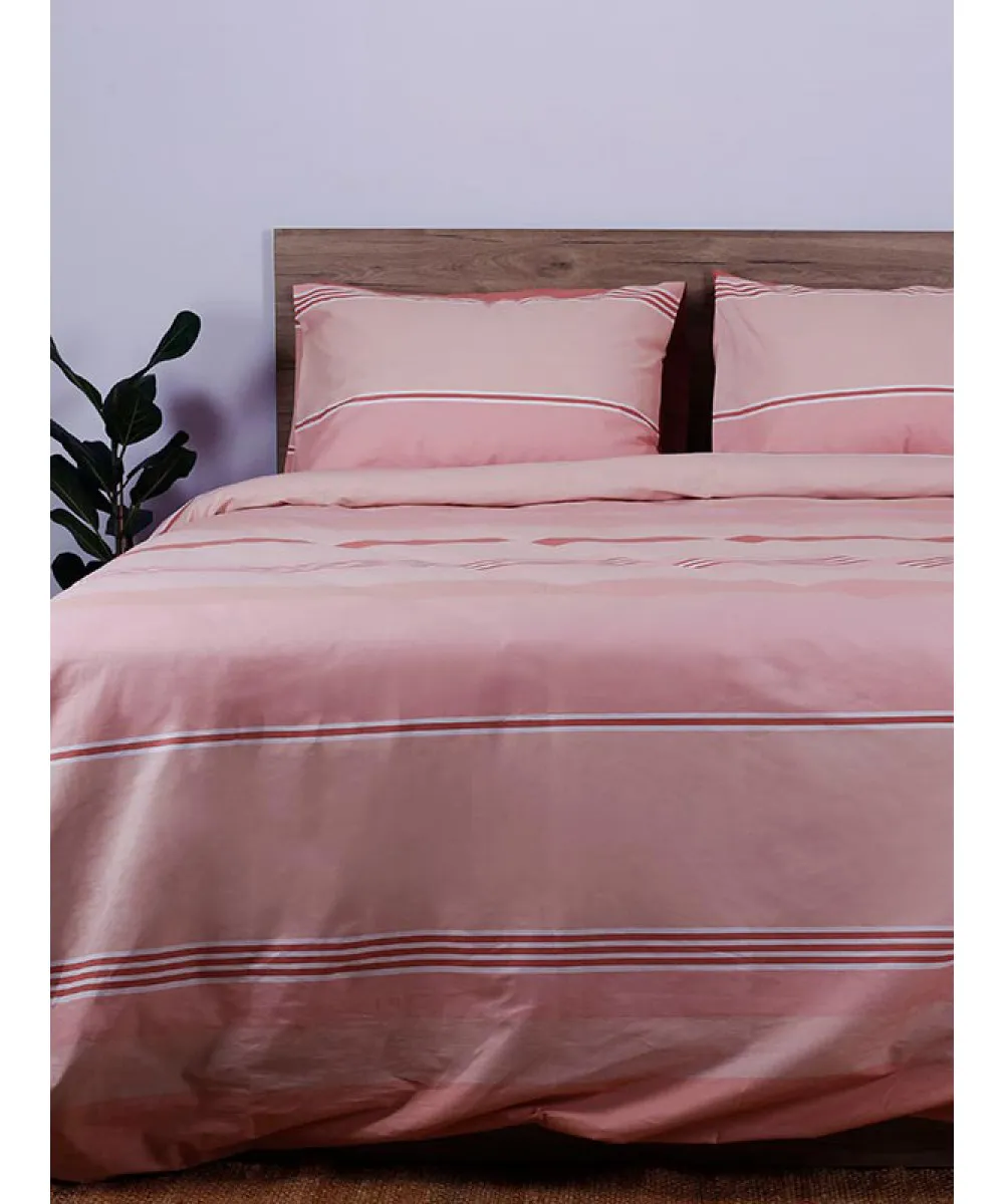 Σετ Σεντόνια Cotton Feelings 2034 Pink Υπέρδιπλο (235x270)