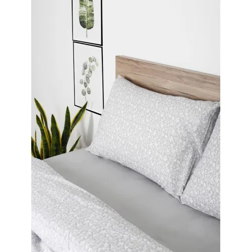 Σετ Σεντόνια Cotton Feelings 920 Grey Υπέρδιπλο με λάστιχο (170x205 30)