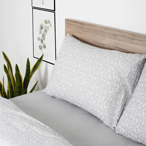Σετ Σεντόνια Cotton Feelings 920 Grey Υπέρδιπλο με λάστιχο (170x205 30)