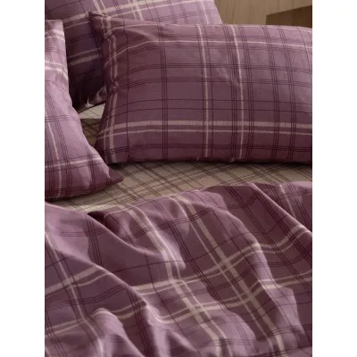 Σετ Σεντόνια Cotton Feelings 2066 Mauve King Size (260x270)