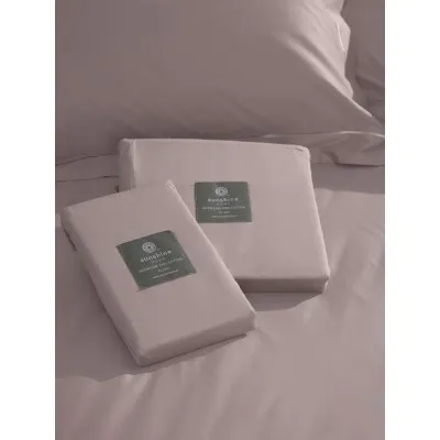Σετ Σεντόνια Βαμβακοσατέν Omnia μονόχρωμα Powder King Size (280x300)