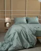 Σετ Σεντόνια Βαμβακοσατέν Omnia μονόχρωμα Aqua King Size (280x300)