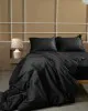 Σετ Σεντόνια Βαμβακοσατέν Omnia μονόχρωμα Black King Size (280x300)