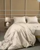 Σετ Σεντόνια Βαμβακοσατέν Omnia μονόχρωμα Beige King Size (280x300)