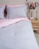Σετ Σεντόνια Menta 205 Grey-Pink Διπλό με λάστιχο (150x200 30)