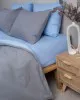 Σετ Σεντόνια Menta 207 Grey-Blue Διπλό με λάστιχο (150x200 30)