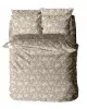 Σετ Σεντόνια Menta Εμπριμέ 480 Beige Μονό (160x260)