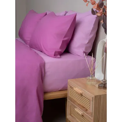 Σετ Σεντόνια Menta 201 Mauve-Lila Υπέρδιπλο με λάστιχο (170x200 30)