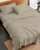 Σετ Σεντόνια Flannel 2064 Beige Διπλό με λάστιχο (150x205 30)