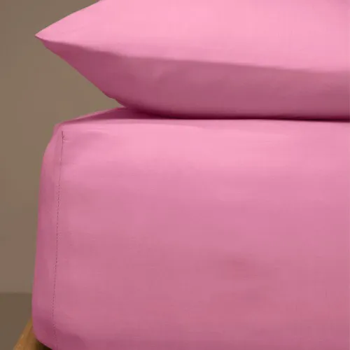 Κατωσέντονο Menta με λάστιχο 13 Pink Μονό (100x200 20)
