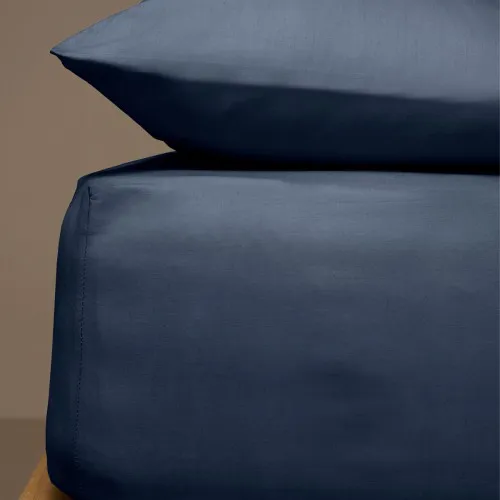 Κατωσέντονο Menta με λάστιχο 26 Navy Μονό (100x200 20)