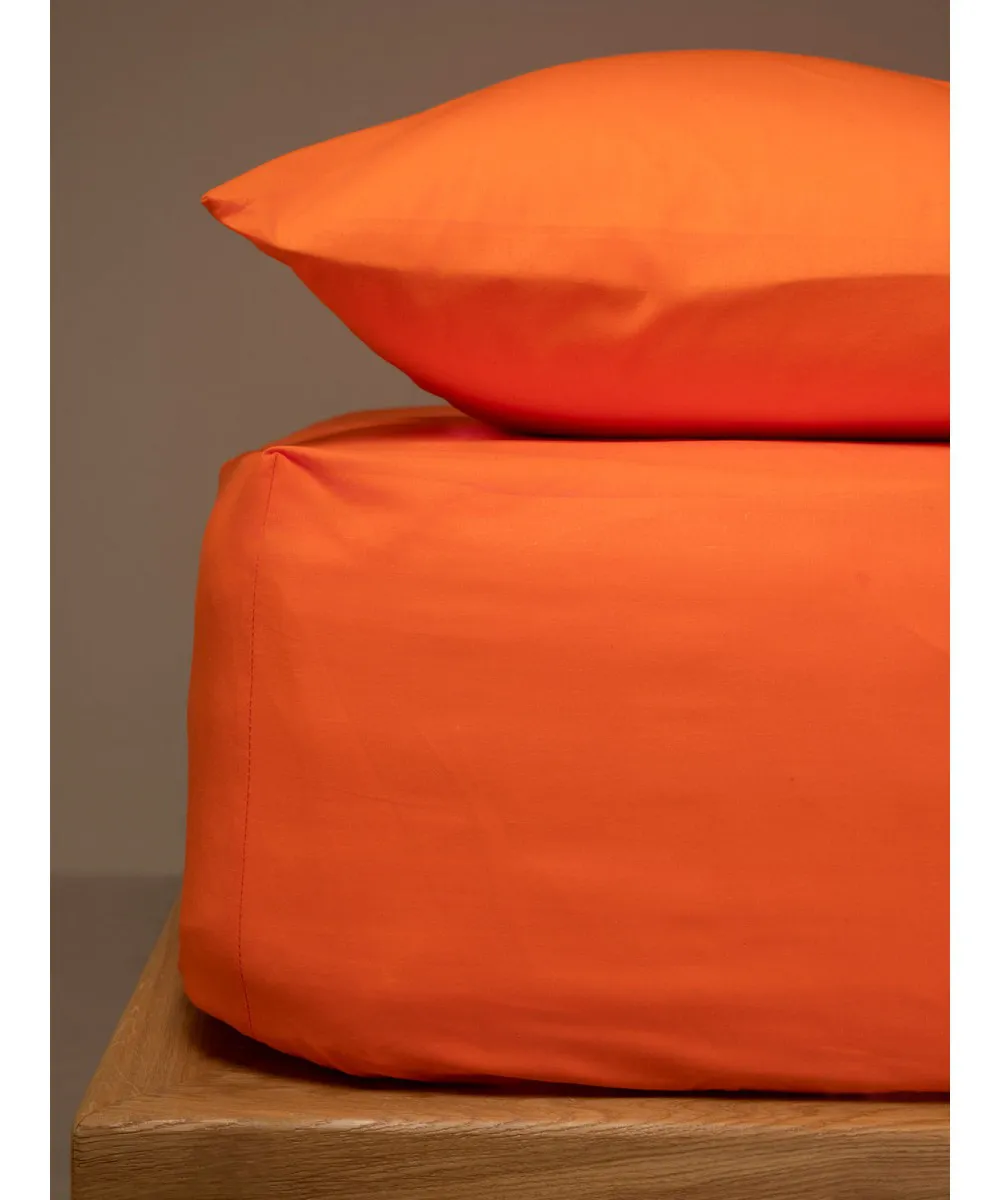 Κατωσέντονο Menta με λάστιχο 7 Orange Μονό (100x200 20)