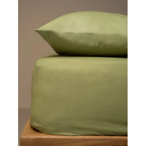 Κατωσέντονο Menta με λάστιχο 11 Olive Ημίδιπλο (120x200 20)