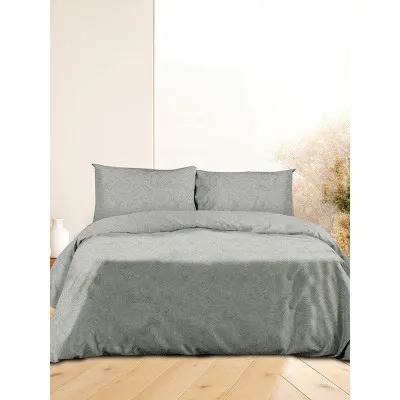 Σετ Σεντόνια Flannel 2040 Grey Μονό με λάστιχο(105x205 30)