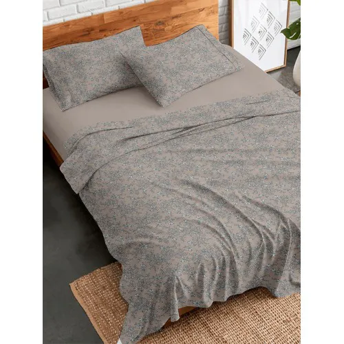Σετ Σεντόνια Flannel 928 Beige Υπέρδιπλο (230×260)