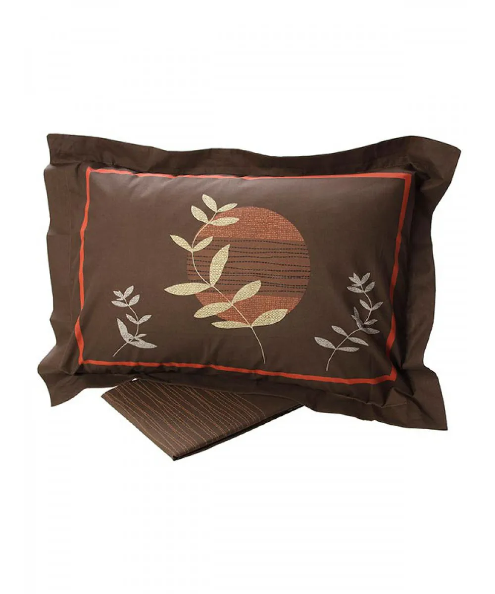 Σετ Σεντόνια Cotton Feelings εμπριμέ 693 Brown Μονό (160x260)