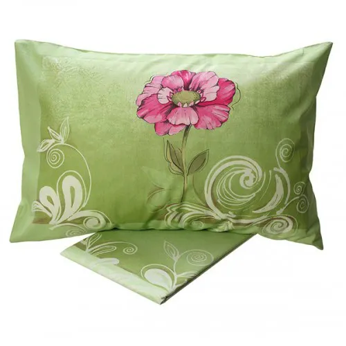 Σετ Σεντόνια Cotton Feelings εμπριμέ 947 Green Μονό (160x260)