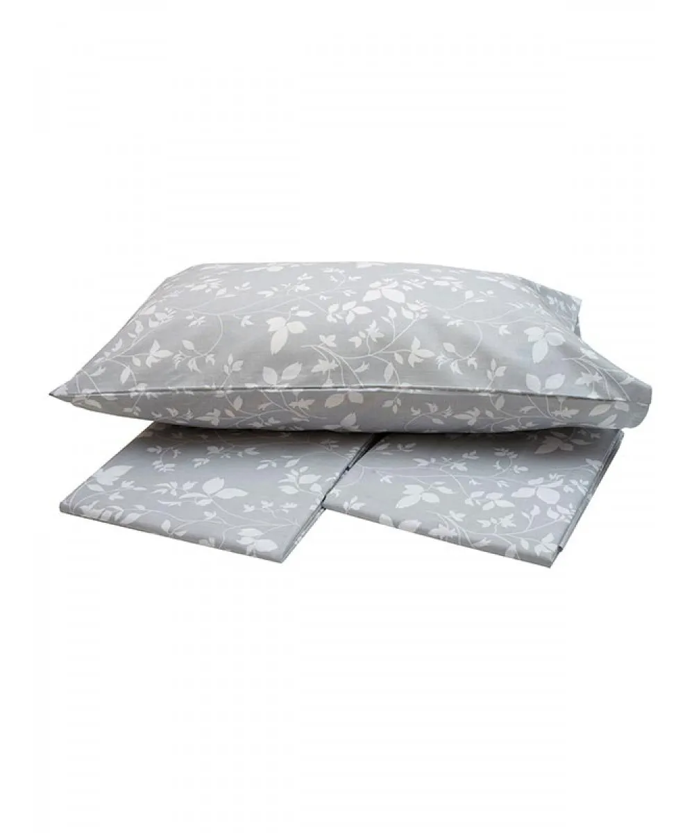 Σετ Σεντόνια Menta Εμπριμέ 040 Grey Μονο (160x250)
