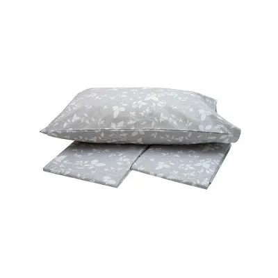 Σετ Σεντόνια Menta Εμπριμέ 040 Grey Μονο (160x250)