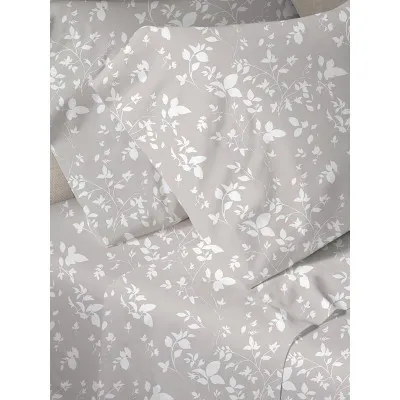 Σετ Σεντόνια Menta Εμπριμέ 040 Grey Μονο (160x250)