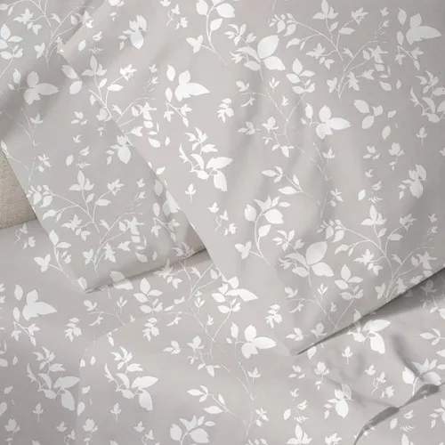 Σετ Σεντόνια Menta Εμπριμέ 040 Grey Μονο (160x250)