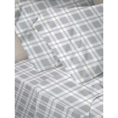 Σετ Σεντόνια Menta Εμπριμέ 380 Check Μονο (160x250)