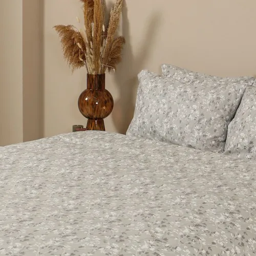 Σετ Σεντόνια Menta Εμπριμέ 320 Grey Διπλό (200x250)