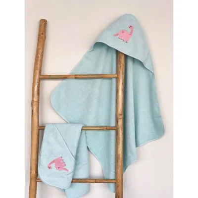 Fluffy Κεντητή Κάπα Light Blue 75x75